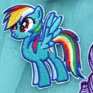 MLP DASH  IRON ON PATCH DIY FABRIC BADGE CANVAS COTTON EMBROIDERED APPLIQUE